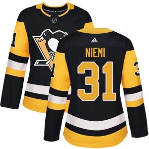 Damen Pittsburgh Penguins Trikot Antti Niemi 31 Schwarz Authentic